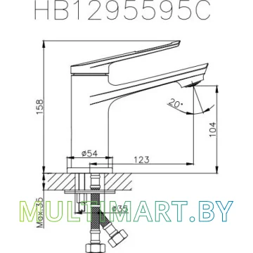 Смеситель Haiba HB10595 (хром) картинка 2